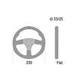 Sparco R330 Ratt Semsket skinn