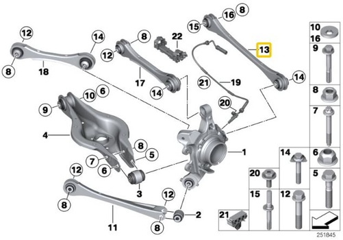 IRP Justerbar Tåskinne bak BMW F2x, F3x