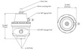 Turbosmart Drivstofftrykkregulator AN6 Blå