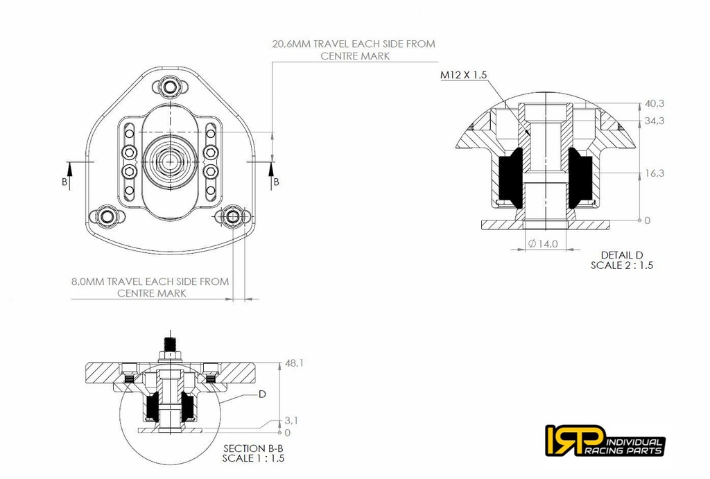 IRP Justerbare camberplater BMW E30, E34