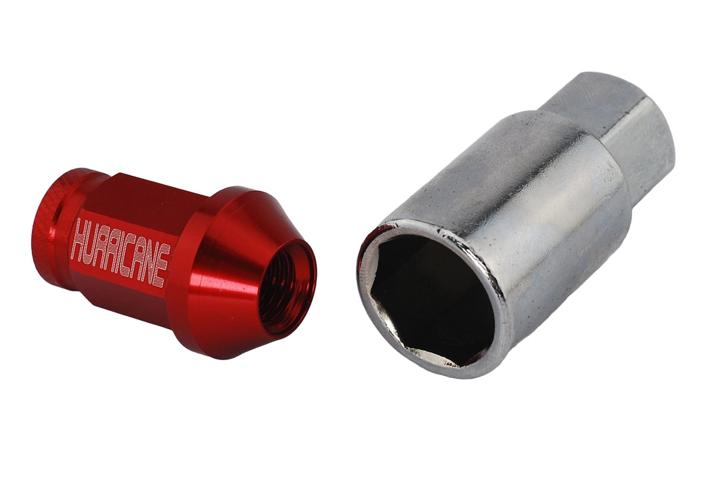 Hjulmutter Aluminium Rød M12x1,5 (39mm)
