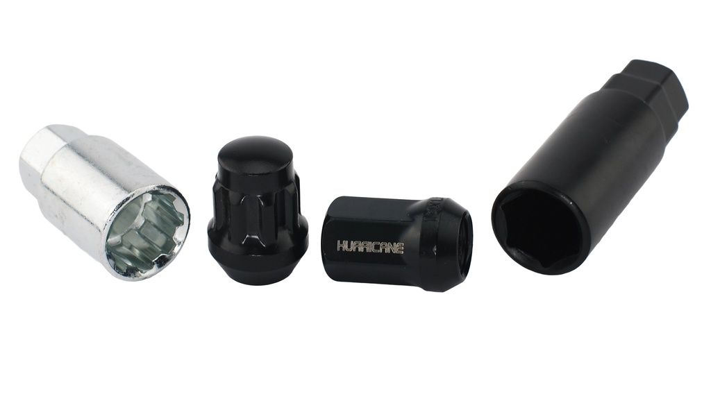 Hjulmutter Svart M12x1,25 (32mm)
