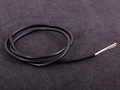 Skjermet kabel 2-leder svart