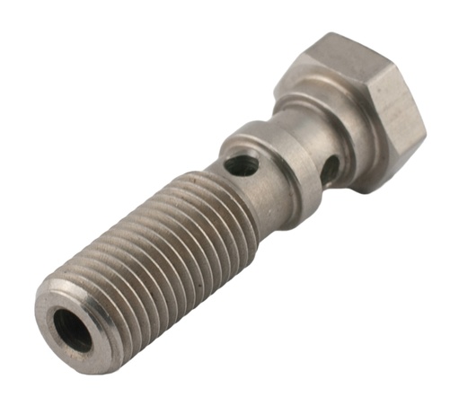 Double banjo bolt rustfritt M10x1