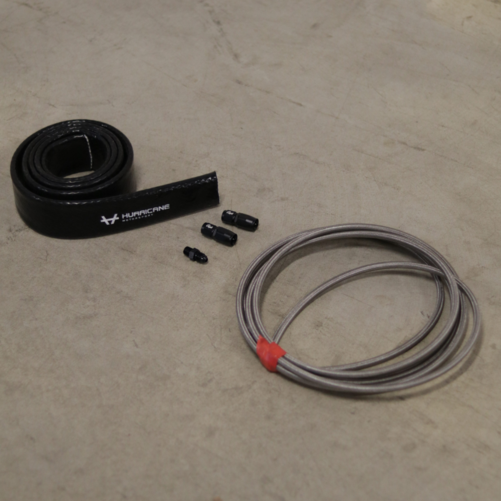 Holset Oil in Kit Turbo 2 x Straight AN4 + Silikon varmebeskyttelsesstrømpe