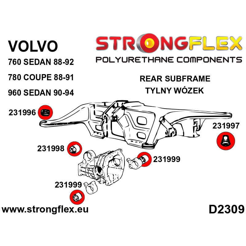 REAR DIFF MOUNT - FRONT BUSH SPORT