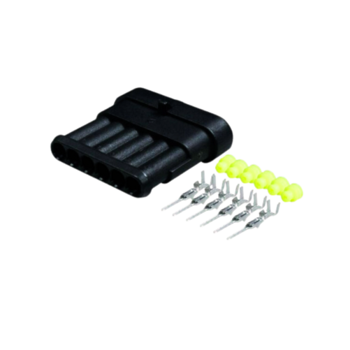 Kontakt 6-poligt Superseal Hunn
