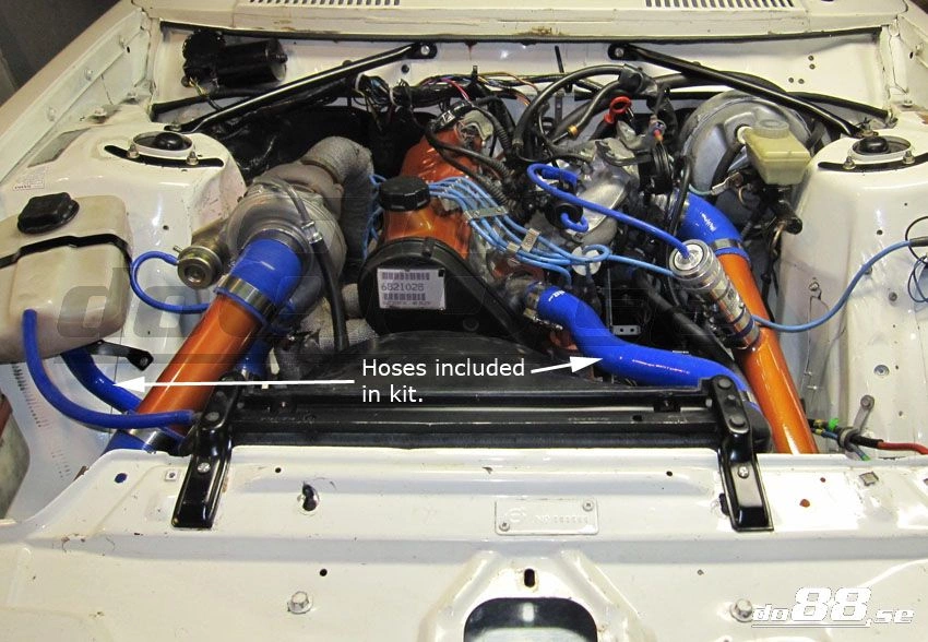 Volvo 240 Radiatorslanger Sort