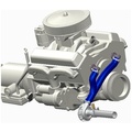 Davies Craig Chevrolet Big Block Elektrisk vannpumpeadapter kit (blå slange)