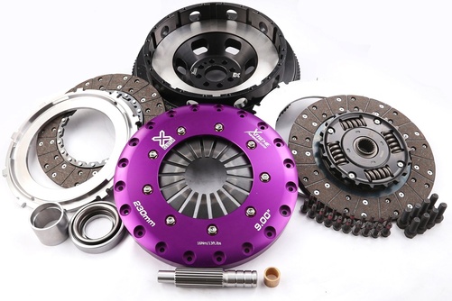 Xtreme Performance - 230mm Fjærende hub Organisk Twin plate Clutchsett Med svinghjul 1000Nm