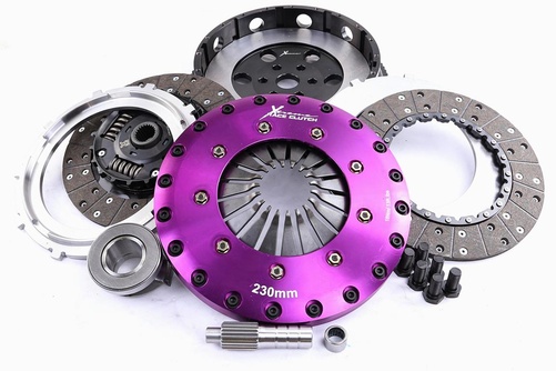 Xtreme Performance - 230mm Fjærende hub Organisk Twin plate Clutchsett Med svinghjul 1000Nm