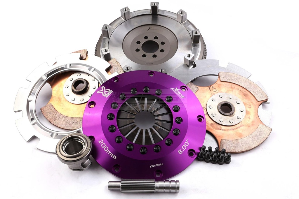 NISSAN 180SX coupe (S13) 2.0 - 200mm Stiv Keramisk Twin plate Clutchsett Inkl. Svänghjul 1200Nm