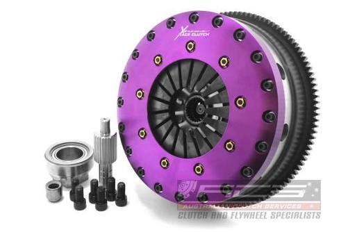 Xtreme Performance - 230mm Organisk Twin plate Clutchsett Med svinghjul 1200Nm