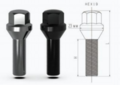 Hjulbolt v2 Sort M12x1,25