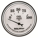 2-1/16" Oljetrykk, 0-100 Psi, Old-Tyme White Ii