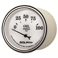 2-1/16" Oljetrykk, 0-100 Psi, Old-Tyme White Ii