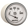 2-1/16" Oljetrykk, 0-100 Psi, Old-Tyme White Ii