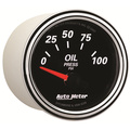 2-1/16" Oljetrykk, 0-100 Psi, Designer Black Ii