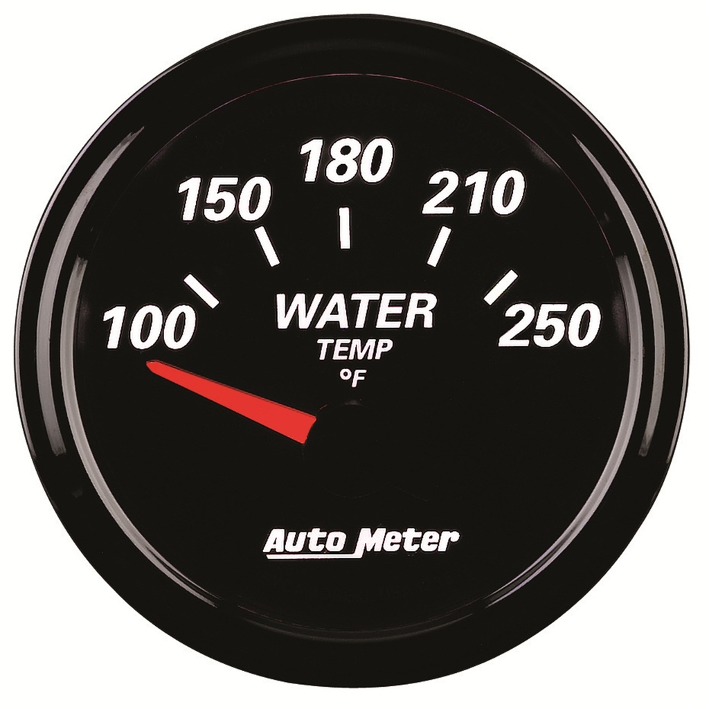 2-1/16" Vanntemperatur, 100-250 °F, Designer Black Ii