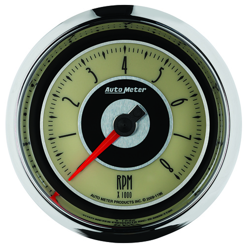 3-3/8" In-Dash Turteller, 0-8,000 Rpm, Cruiser