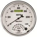 5" Turteller/Speedometer Combo, 8k Rpm/120 Mph, Old-Tyme White Ii