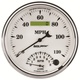 5" Turteller/Speedometer Combo, 8k Rpm/120 Mph, Old-Tyme White Ii