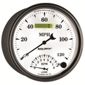 5" Turteller/Speedometer Combo, 8k Rpm/120 Mph, Old-Tyme White Ii