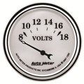 2-1/16" Voltmeter, 8-18v, Old-Tyme White Ii