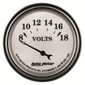 2-1/16" Voltmeter, 8-18v, Old-Tyme White Ii