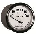 2-1/16" Voltmeter, 8-18v, Old-Tyme White Ii
