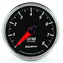 3-3/8" In-Dash Turteller, 0-8,000 Rpm, Designer Black Ii