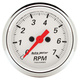 2-1/16" In-Dash Turteller, 0-7,000 Rpm, Arctic White