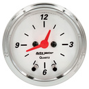 2-1/16" Klokke, 12 timer, Arctic White