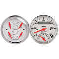 2 stk. Målesett, 3-3/8" Quad & Tach/Speedo, 240-33 Ω, Arctic White