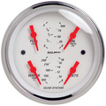 2 stk. Målesett, 3-3/8" Quad & Tach/Speedo, 240-33 Ω, Arctic White