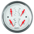 3-3/8" Quad Gauge, 100 Psi/100-250 °F/8-18v/0-90 Ω, Arctic White