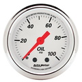 2-1/16" Oljetrykk, 0-100 Psi, Arctic White