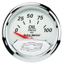 2-1/16" Oljetrykk, 0-100 Psi, Chevy Vintage