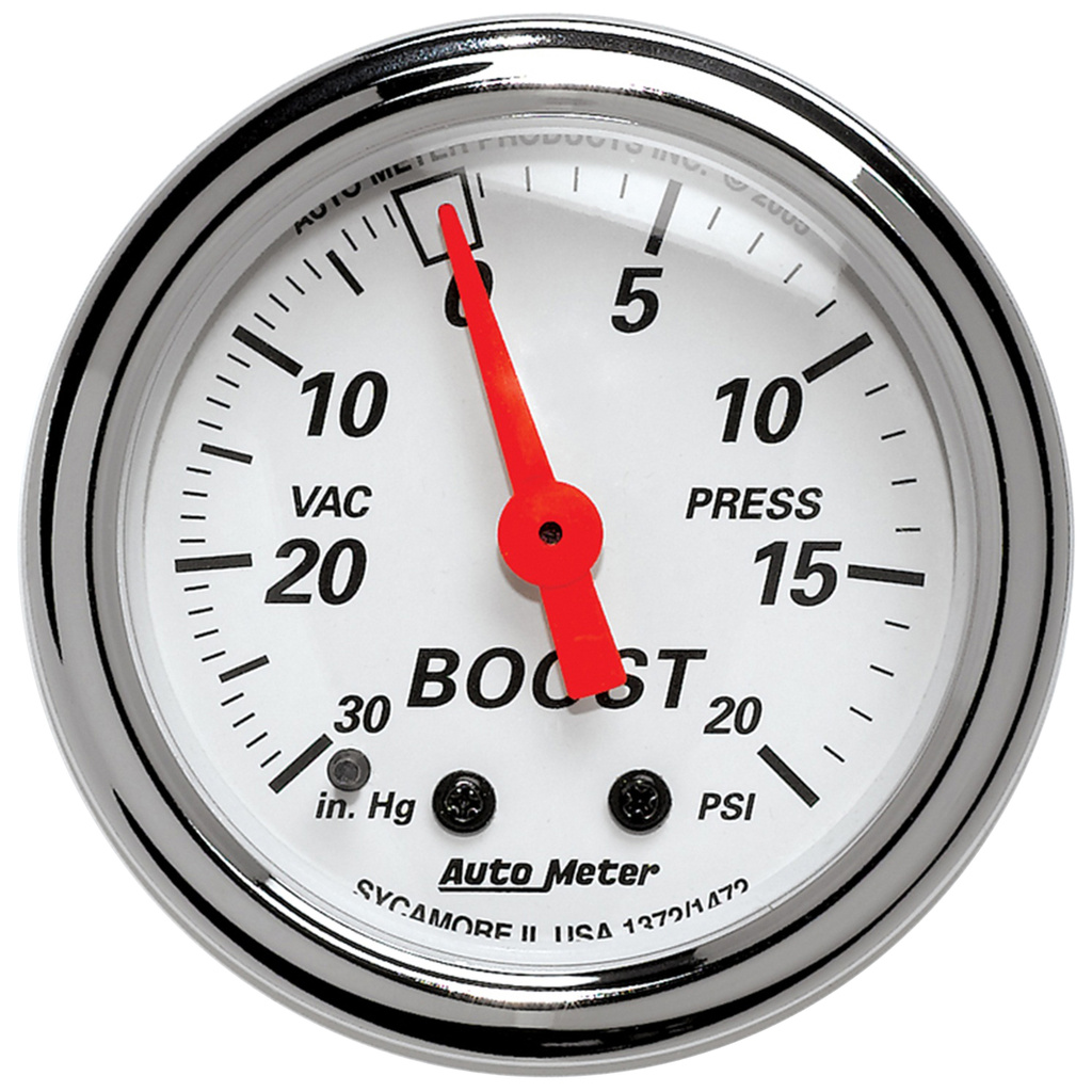 2-1/16" Boost/Vakuum, 30 In. Hg/ 20 Psi, Arctic White
