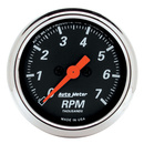 2-1/16" In-Dash Turteller, 0-7,000 Rpm, Designer Black