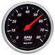 3-3/8" In-Dash Turteller, 0-8,000 Rpm, Designer Black