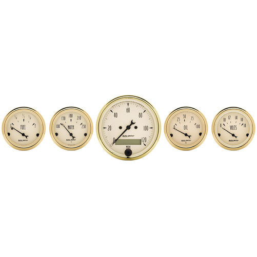 5 stk. Målesett, 3-1/8" & 2-1/16", Elec. Hastighetsmåler, Golden Oldies