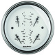 3-3/8" Quad Gauge, 100 Psi/100-250 °F/8-18v/0-90 Ω, Old-Tyme White