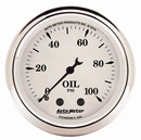 2-1/16" Oljetrykk, 0-100 Psi, Old-Tyme White