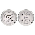 2 stk. Målesett, 5" Quad & Tach/Speedo, 240-33 Ω, Old Tyme White