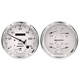 2 stk. Målesett, 5" Quad & Tach/Speedo, 240-33 Ω, Old Tyme White