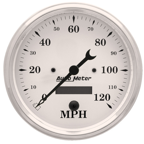 5" Hastighetsmåler, 0-120 Mph, Old-Tyme White