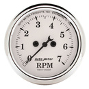 2-1/16" In-Dash Turteller, 0-7,000 Rpm, Old-Tyme White