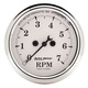 2-1/16" In-Dash Turteller, 0-7,000 Rpm, Old-Tyme White