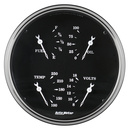 5" Quad Gauge, 0-90 Ω, Old Tyme Black